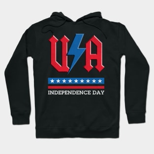 independence day USA rock n roll thunder lightning style Hoodie